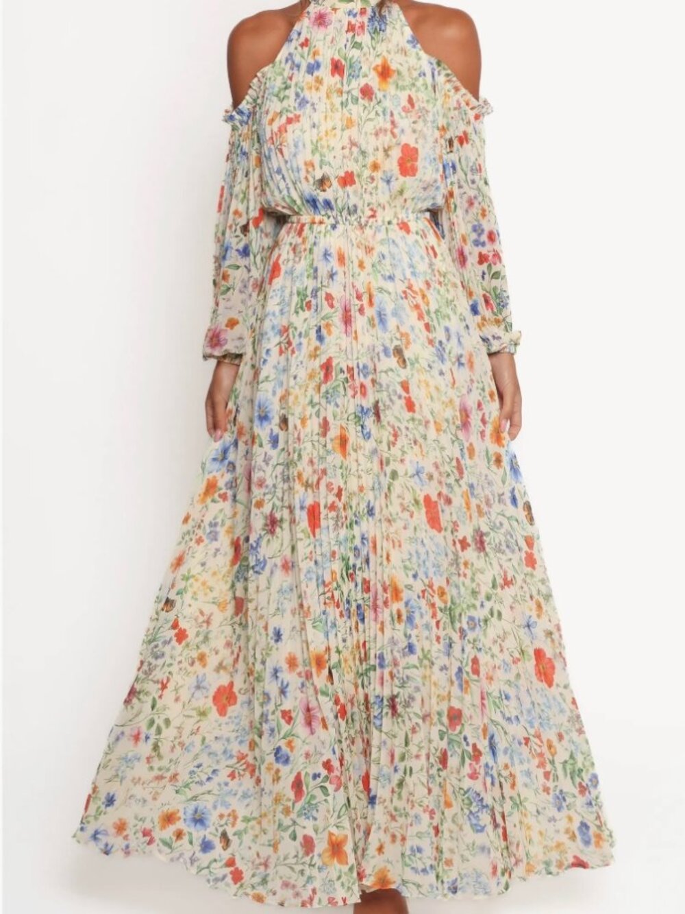 Petal & Pup Hilary Pleated Maxi Dress